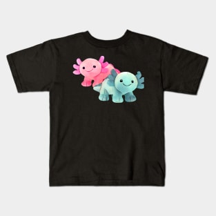 Axolotl brother and sister Kids T-Shirt